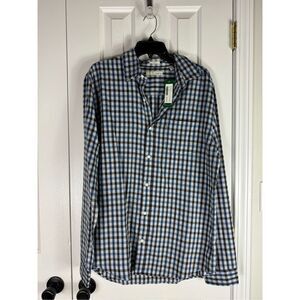 NWT Hawker Rye Mens Button Up Shirt Size L Tall Slim